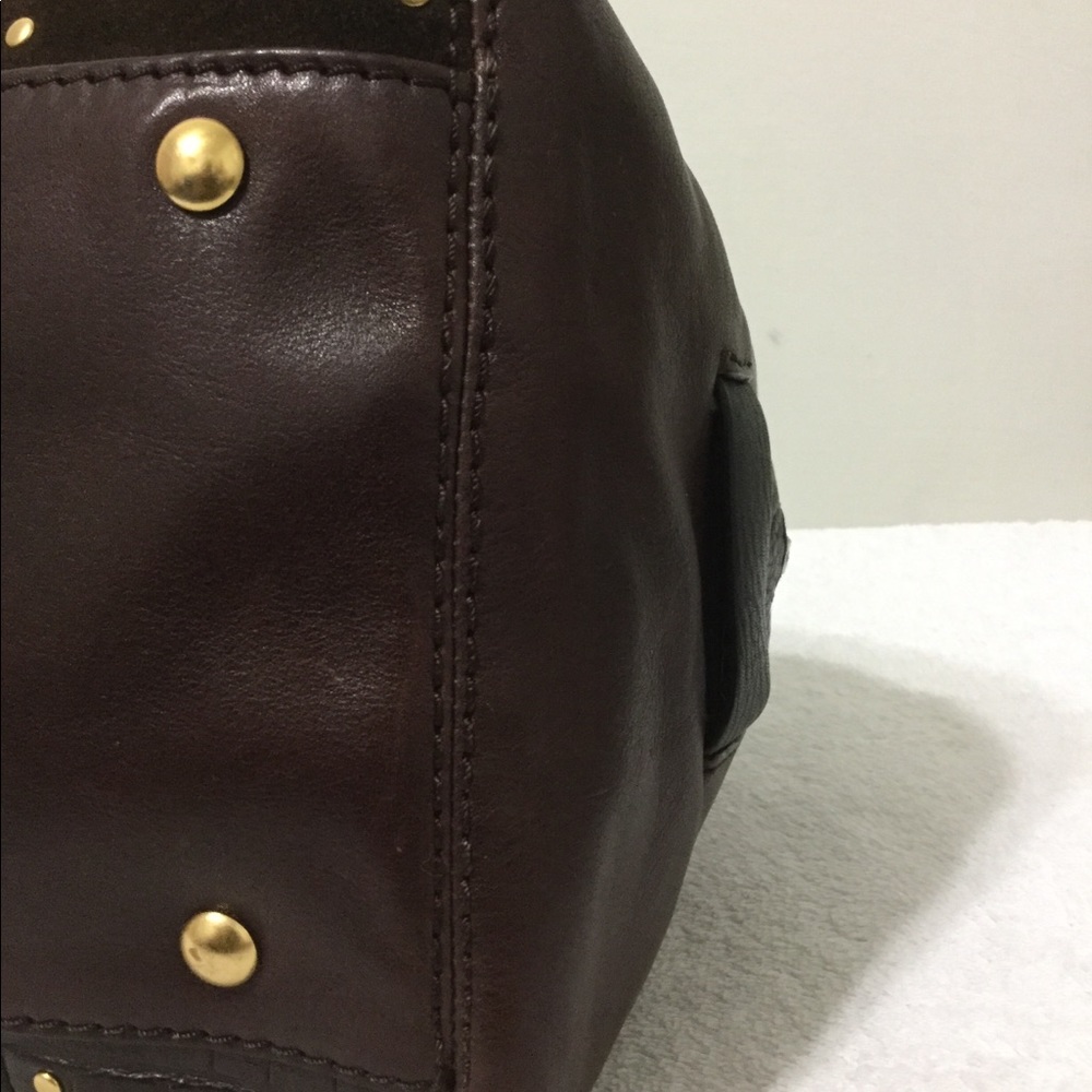 Michael Kors gold studded satchel purse - Picture 8 of 10